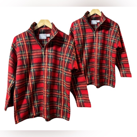 BIZZIT Collection Plaid 100% Polyester red sweater Size P/S - Picture 15 of 15